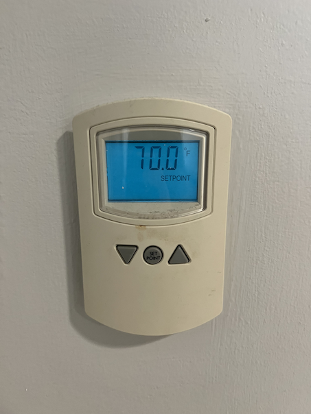 thermostat in brandt hall